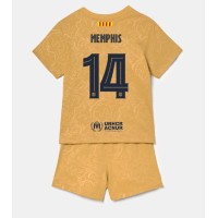 Dres Barcelona Memphis Depay #14 Gostujuci za djecu 2022-23 Kratak Rukav (+ kratke hlače)